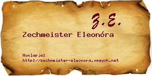 Zechmeister Eleonóra névjegykártya